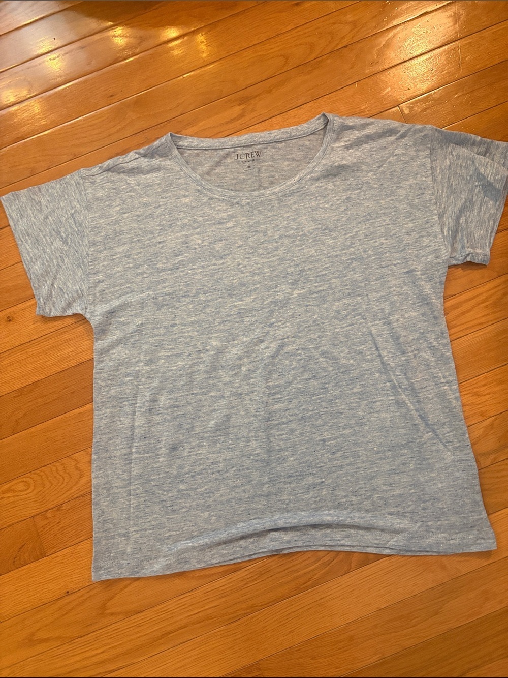 J. Crew Light Heather Blue Short Sleeve Tee - Picture 7 of 7